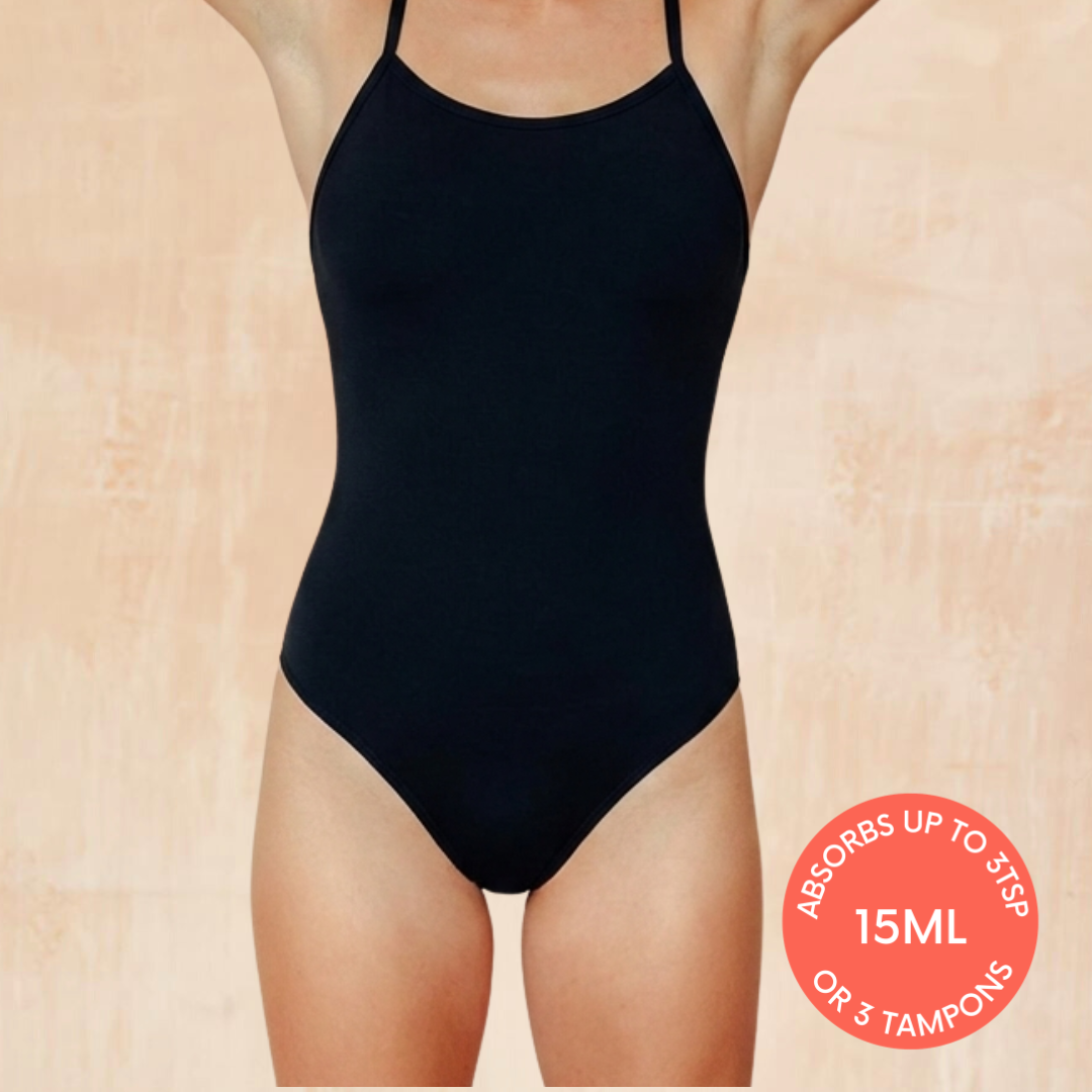 NEW! THE KITTY LEAKPROOF SWIMSUIT BLACK