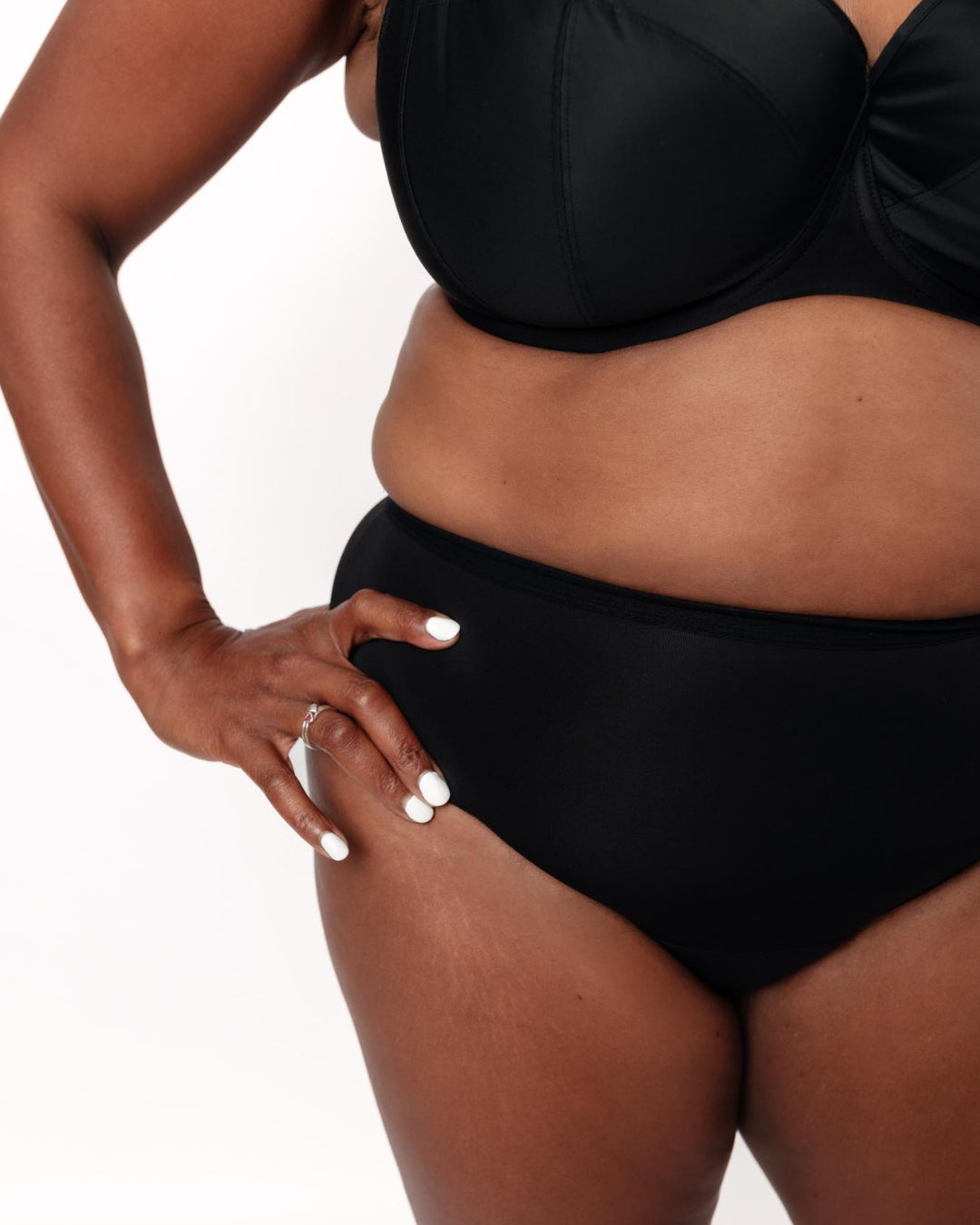 NIXI Body Susie Sporty Hip Hugger Black Leakproof Knickers for little bladder leaks and periods no vpl
